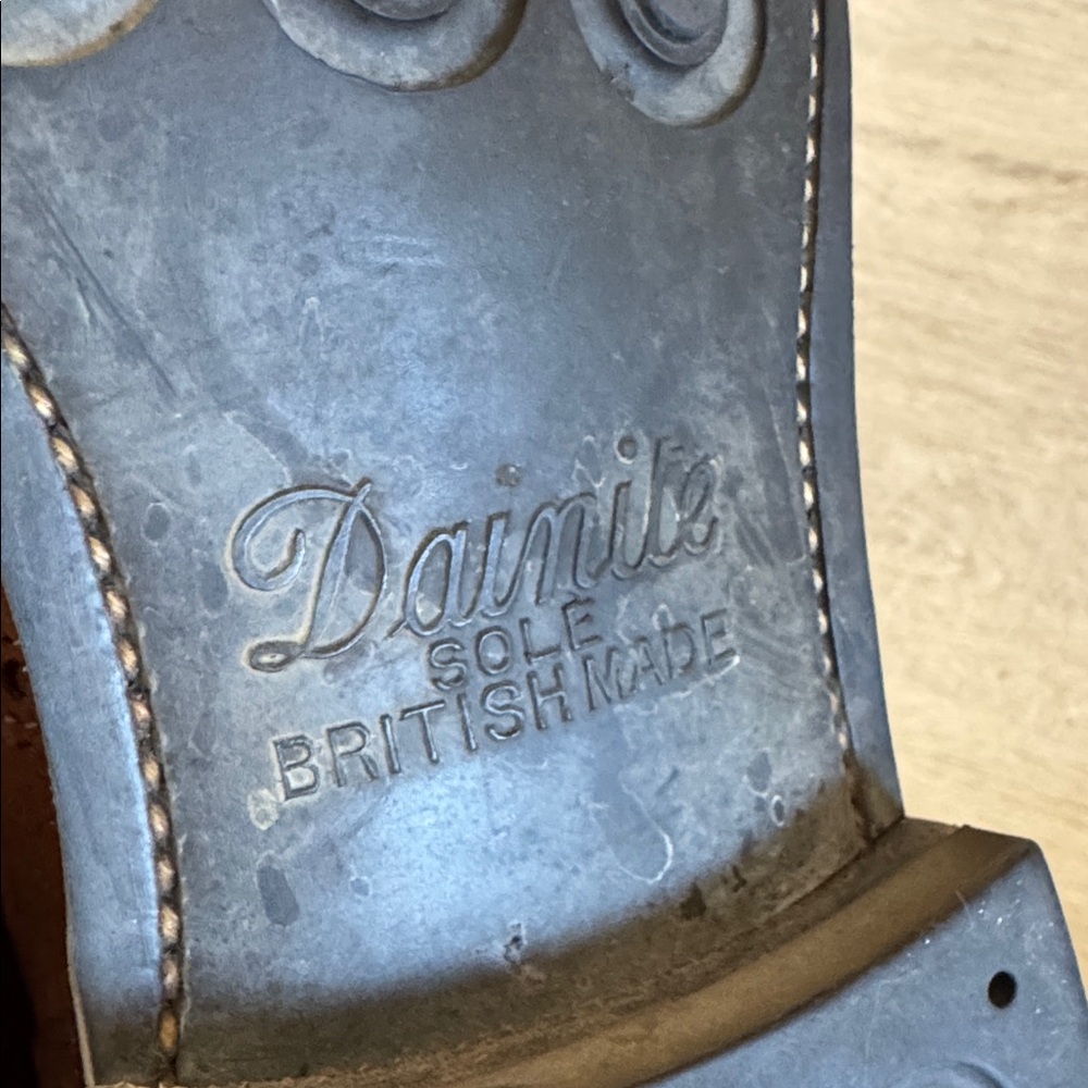 Cole Haan Bench Wingtip Derby Shoes Men’s 9 1/2 D Brown Leather Made in England - Picture 14 of 15